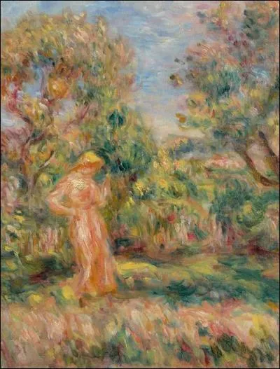 Est-ce Van Gogh qui a peint cette 'femme en rose dans un paysage' ?