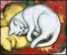 Qui a peint Chat sur le coussin jaune ?