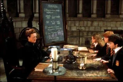 Harry , Ron et Hermione vont chez le professeur McGonagall et demandent  voir Dumbledore, mais il est absent. Qui d'autre est prsent dans le bureau de McGonagall  ce moment ?