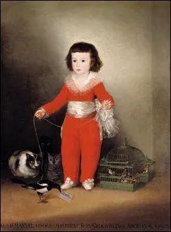 Qui a peint Le petit enfant rouge  la pie ?