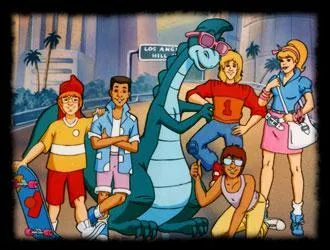 Quel est le nom du dernier dinosaure, hros de la srie ponyme diffuse en France  partir de 1989, qui vit en Californie avec la bande d'adolescents qui l'ont dcouvert ?