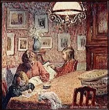 Qui a peint 'La famille sous la lampe' ?