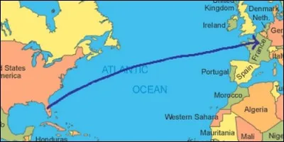 Quel océan traverse-t-on pour aller de la France aux Etats-Unis ?