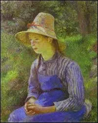 Qui a peint Jeune paysanne au chapeau ?