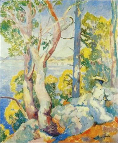 Qui a peint 'Dame assise au bord du golfe de Cavalaire' ?