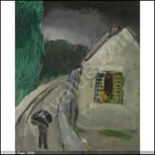 Qui a peint Rue de village sous la pluie ?