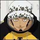 Qu'est-ce qui est marqu sur la main de Trafalgar Law ?