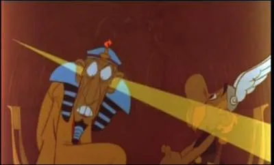 Dans ' Les 12 Travaux d'Astrix', en quoi se transforme l'hypnotiseur gyptien Iris, aprs avoir t dconcentr par Astrix ?