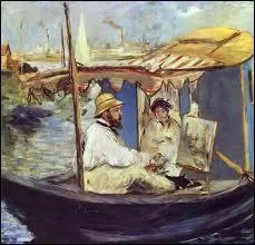Qui a reprsent 'Monet et sa femme dans l'atelier flottant' ?