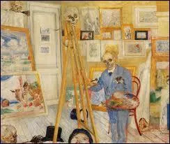 Qui a peint 'Le squelette peintre' ?