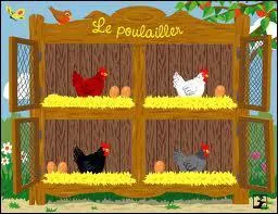 Jeu de mots : Quel ingrdient rajouterez-vous  la poule pour construire son habitation ?