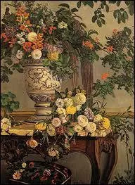 Qui a peint ce tableau intitul ' Fleurs ' ?