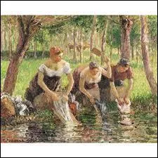 Il a beaucoup peint sur Pontoise o il a peut-tre croqu ces ' Lavandires '... ...