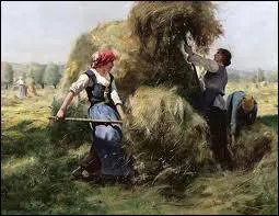 Encore un peintre naturaliste qui peint ces trs jolies ' Moissons ' ... ...