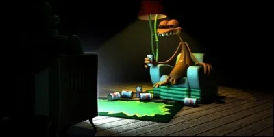 Qui, dans "Les Zinzins de l'espace", est un télévore décérébré ?