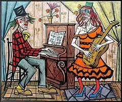 Qui a peint Les clowns musiciens ?