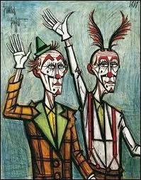 Qui a peint Deux clowns bras levs ?