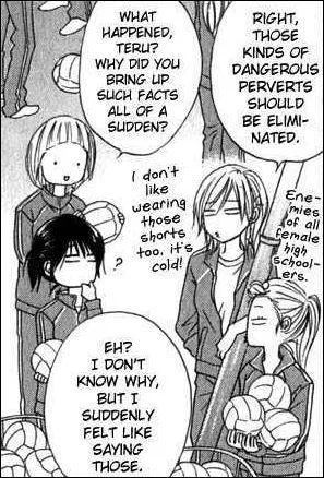 Que dit en mme temps, (dans ce mme tome donc), Teru sur le stade ?