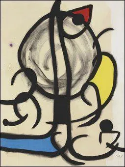 Qui a peint Femme entendant chanter le coq aux clats violets ?