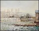 Qui a peint 'Le Loing et les moulins de Moret, effet de neige' ?