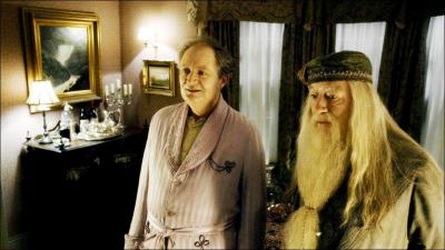 Quand Dumbledore et Harry rendent visite  Slughorn, aprs que tout soit rentr dans l'ordre, Horace prend un objet sur un buffet afin de l'examiner. Quel est cet objet ?