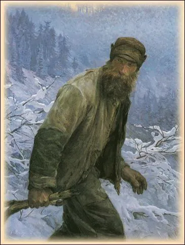 Voici la plus clbre toile de Frdric Rouge. Quel est ce personnage qui marche au milieu de l'hiver ? (CLIQUEZ sur l'image)