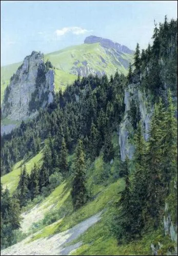 Voici 'La Tour d'A', dans le canton de Vaud; mais d'o vient la lumire dans ce paysage de montagne ? (CLIQUEZ sur l'image)