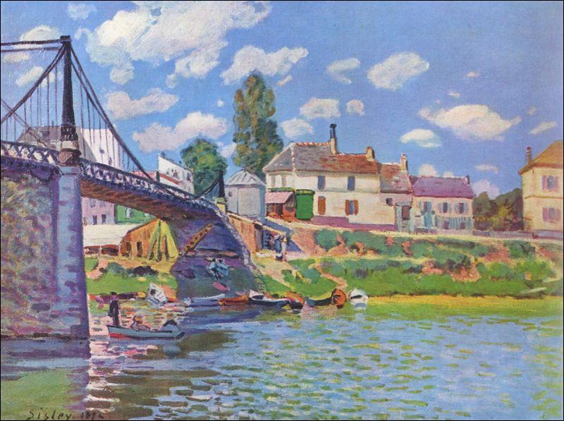 Qui a peint ce tableau intitulé ' Pont de Villeneuve la Garenne' ?