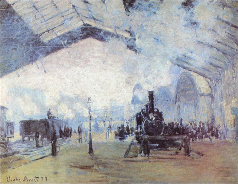 Qui a peint ce tableau intitulé  la gare Saint-Lazare  ?