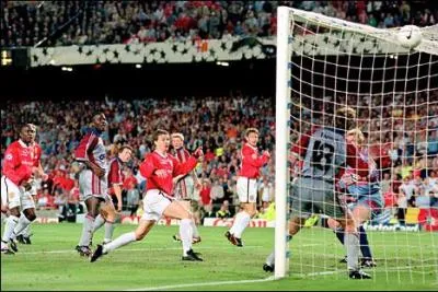 1999. Finale de la Ligue des champions entre Manchester United et le Bayern de Munich. Qui donne la victoire  Manchester dans les arrts de jeu alors que 3 minutes plus tt, Manchester tait mene ?