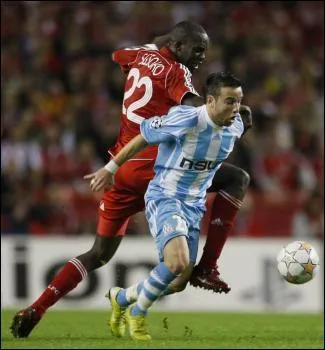 2008, phases de poules de la Ligue des champions entre Liverpool et Marseille. Premire victoire d'un club franais  Anfield Road grce  une frappe extraordinaire.