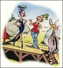 Album d'Astrix o l'on voit l'arrive d'une barde fminine :