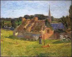 Quel peintre ayant sjourn dans cette cit a ralis ' Le champ de Lolichon et l'glise de Pont-Aven ' ?
