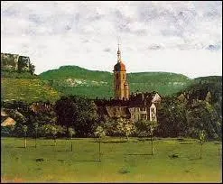 Quel peintre raliste n  Ornans, a ralis cette toile ' Ornans et son clocher ' ?