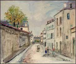 Souvent associ  la Butte, quel peintre a ralis ce tableau intitul ' Rue Cortot  Montmartre ' ?