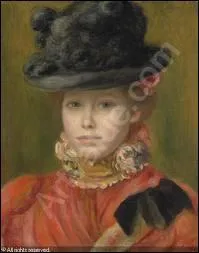 Qui a peint Jeune fille au chapeau noir  fleurs ?
