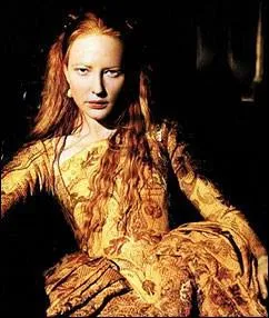 De quel film racontant les jeunes annes d'une reine d'Angleterre, cette image de Cate Blanchett en robe chatoyante est-elle l'affiche ?
