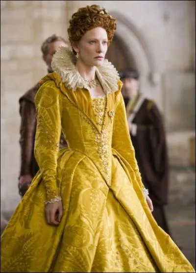 Dans quel film de Shekhar Kapur sorti en 2007 peut-on apercevoir Cate Blanchett avec des cheveux friss et une robe clatante ?