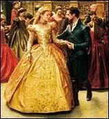 Dans quel film d'poque, dans lequel elle joue une fille se dguisant en homme pour pouvoir faire du thtre, Gwyneth Paltrow est-elle vtue de cette splendide robe dore ?