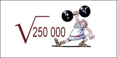 Quelle est la racine carrée de 250 000 ?