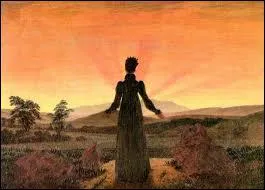Qui a peint 'Femme devant le coucher de soleil' ?