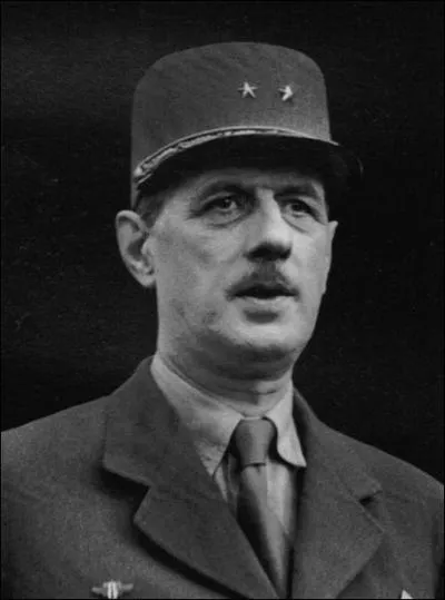 Il devient le chef de la France libre qui rsiste face au Rgime de Vichy, et  l'occupation allemande et italienne de la France pendant la Seconde Guerre mondiale, c'est...