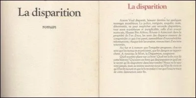 Il n'y a aucun "E" dans le roman "La Disparition" de George Perec ?