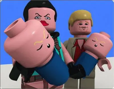 Sur le devant de la photo, c'est Anglina Jolie, donc  l'arrire de la photo, c'est...