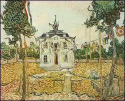 La mairie d'Auvers le 14 juillet 1890.