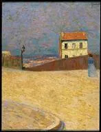 Quel peintre italien ayant eu son atelier  Montmartre est l'auteur de la toile 'Maisonnette  Montmartre' ?