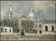 Quel peintre n  Montmartre en 1883 a reprsent l'glise St Pierre ?