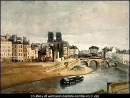 C'est l'une des rares toiles de cet artiste peinte  Paris , ' La Seine, le quai des Orfvres et Notre-Dame ' :