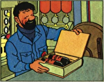 On a marché sur la Lune : Quel est le titre du ''livre'' contenant les bouteilles de whisky de Haddock ?