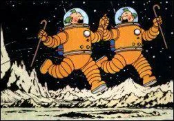 Quelle est la couleur des cheveux des Dupondt quand ils allunissent ?